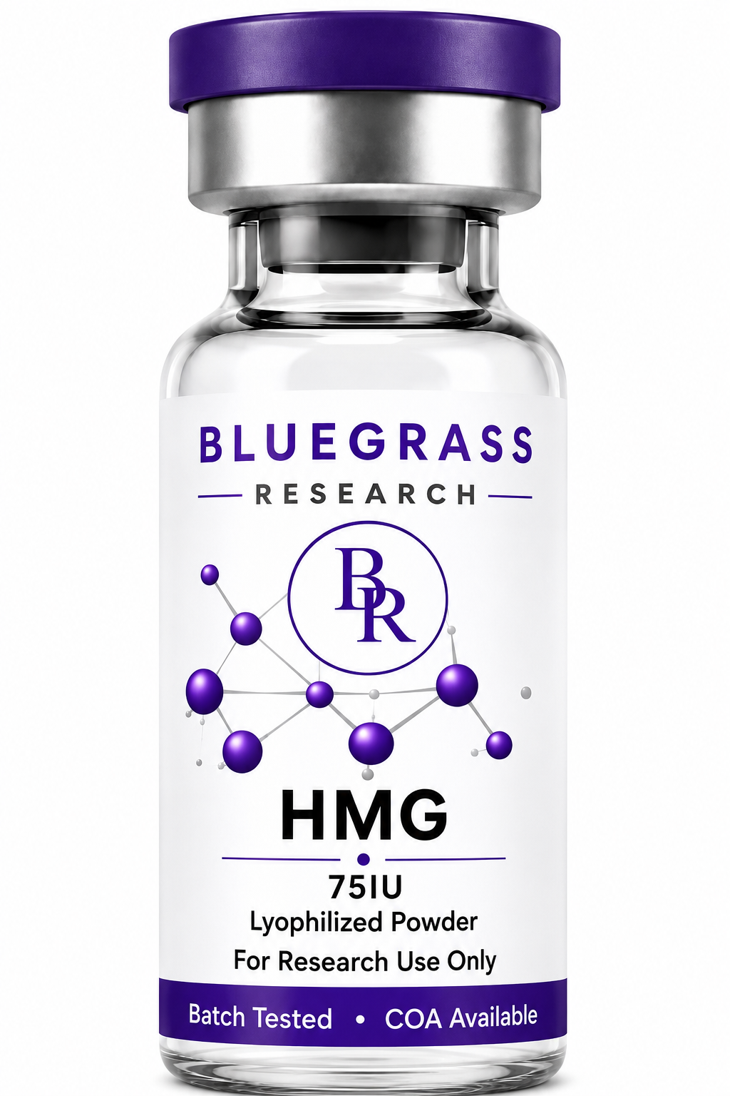 HMG 75IU 75IU product vial or package
